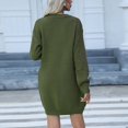 thumbnail image 2 of Vestido tipo suéter de punto con botones Gibobby Otoño Invierno Mujer Verde S, 2 of 5