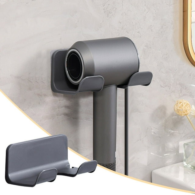 Product Classification Rack Storage 2 — No-Drill Wall-Mounted Bathroom Hair Dryer Holder for convenient vanity organization