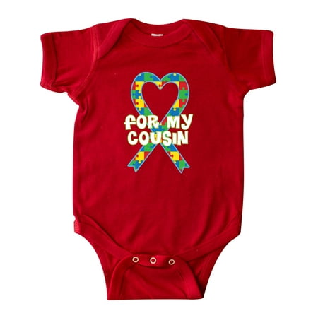 

Inktastic Autism Awareness for Cousin Puzzle Ribbon Gift Baby Boy or Baby Girl Bodysuit