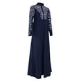 thumbnail image 4 of Zorckvet Long Dresses for Women Plus Size Crewneck Fashion Trendy Lace Long Sleeve Womens Dress, 4 of 5