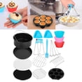 thumbnail image 1 of de accesorios para freidora de aire, pinzas para alimentos, cepillo de aceite, bandeja para pasteles, estante para parrilla, revestimientos para , 8 pulgadas BLESIY Piezas de la freidora de aire, 1 of 8