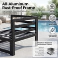 thumbnail image 6 of RADIATA Patio Aluminum Furniture Set with Fire Pit Table and Oversized 29" Seats, 7 Pieces Outdoor Sectional Conversation Sofa Set for Backyard, Poolside, 500 lb/Seat, Gray & Black, 6 of 11