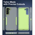 thumbnail image 5 of for Samsung Galaxy S22 Case, Dust-Proof Port Cover, Full Body Durable Silicone Rubber Phone Case for Samsung Galaxy S22 5G, Green/Grey, 5 of 14