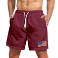 thumbnail image 3 of OHGOD Men's Summer Shorts, Men's Casual Shorts, Mens Relaxed Fit Shorts, 1 * Man Shorts - Wine - L, 3 of 6