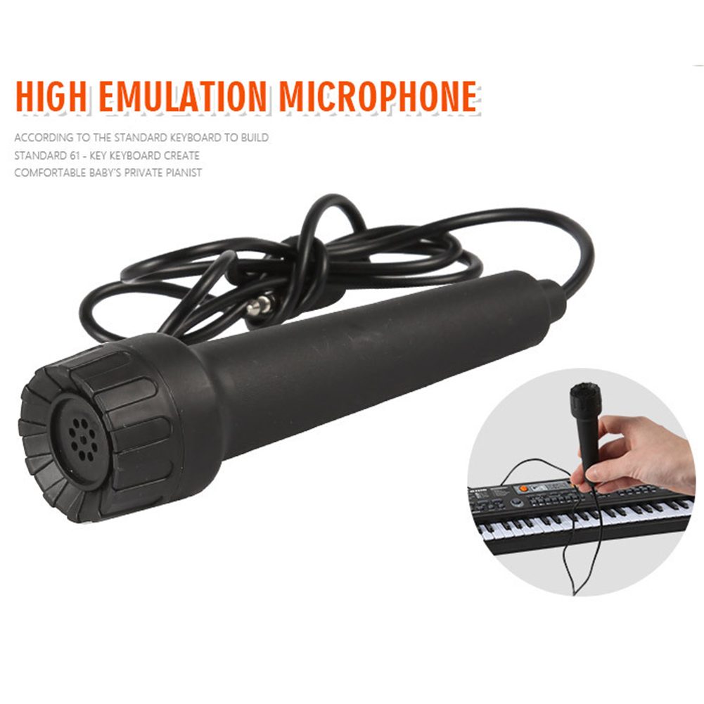 61-Key Digital Electric Piano Keyboard Portable Multi-Functional Keyboard with Microphone