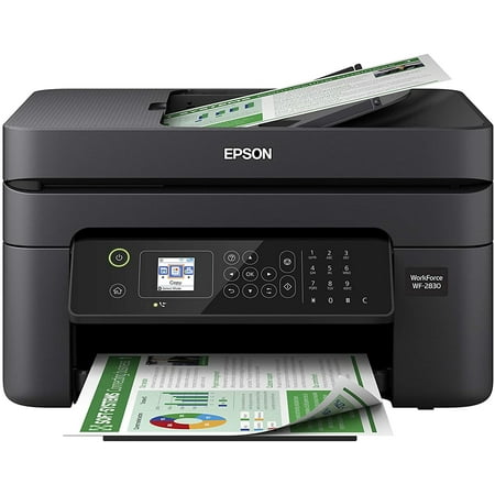 Epson Workforce WF-2830 All-in-One Wireless Color Printer with Scanner, Copier and (Best Wireless Printer All In One 2019)