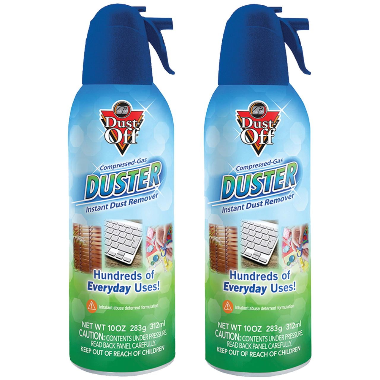 Dust-Off® Model FLCNRET10522 Compressed Gas Duster, 2 Pack, 10oz, 8.5" H, 3" W