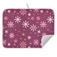 thumbnail image 5 of Ryvnso Snowflakes Christmas-1 Dish Drying Mat for Kitchen Countertop 18x24 Large Dish Pad Drainer Rack Dish Sink Mats, 5 of 7