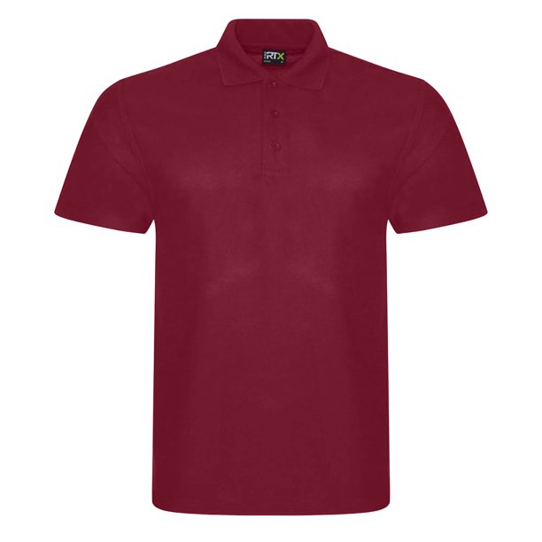 PRO RTX - Polo modelo Pro Pique para hombre (Burdeos)
