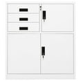 thumbnail image 3 of vidaXL Office Cabinet White 35.4"x15.7"x40.2" Steel, 3 of 9