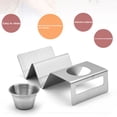 thumbnail image 4 of Ludlz Taco Holder Stand 2 Grids/3 Grids Stainless Steel Heavy-duty Stable Structure Wear Resistant No Deformation Taco Stand for Tacos Sandwiches, 4 of 7