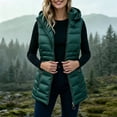 thumbnail image 4 of Cilsoka Women's Long Hooded Puffer Vest Zip Pockets Quilted Sleeveless Coat, Long Puffer Vest with Hood, Women Warm Down Coats Outerwear, Winter Jackets for Going Out Travel, 4 of 6