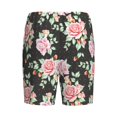 thumbnail image 2 of Haiem Rose Flowers Men's Pajama Short with Soft Woven Cotton Elastic Waistband Sleep Short-X-Large, 2 of 9