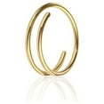 thumbnail image 3 of Double Hoop Ring for Single Piercing Hoop Surgical steel Annealed Twist Ring 20G, 3 of 9
