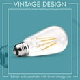 thumbnail image 5 of Luxrite LED Edison Bulb 75W Equivalent ST19 ST58 2700K Warm White 800 Lumens Dimmable 8W Damp Rated UL E26 6 Pack, 5 of 7