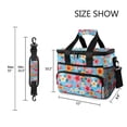 thumbnail image 3 of FORMRS Insulated Cooler Bag 24 Cans Capacity Soft Leakproof Lunch Box with Side Pockets, Tropical Flamingo Pattern, 3 of 7