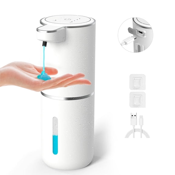 ALLJOY Automatic Liquid Soap Dispenser 12.8oz/380ML Electric Freestanding Touchless Soap Dispenser for Kitchen Bathroom USB Rechargeable Hand & Dish Soap Dispenser
