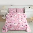 thumbnail image 2 of Castle Fairy Cartoon Unicorn 2Pcs Bedding Comforter Set for Girls Kids,Princess Castle Twin Comforter Sets,Girly Flower Rainbow Breathable Bedding Set,Super Cozy Room Decor, 2 of 8