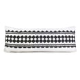 thumbnail image 2 of Laddha Home Designs Handwoven Geometric Diamond Lumbar Pillow Cover - 36" - White and Black, 2 of 8
