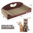 thumbnail image 2 of Cama rascadora para gatos Angetra 21 de cartón, sofá rascador marrón, 2 of 8