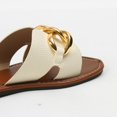thumbnail image 3 of Dakaela Women's Dressy Flat Sandals Comfortable Slip on Leather Slides Soft Summer Slippers Beige 11, 3 of 6