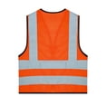 thumbnail image 6 of inhzoy Kids High Visibility Safety Vest Zipper Reflective Strips  Children Waistcoat A Orange 10-12, 6 of 7