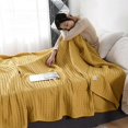 thumbnail image 4 of Elegant Waffles Designs Cotton Blanket 150x200cm,Cooling Cotton Waffles Perfect for Lounging Elegant Homes Decoration khaki, 4 of 5