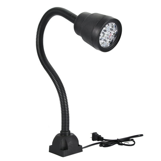 Lámpara de trabajo LED de 7 W, 110-220 V, para máquina de coser, torno, banco de trabajo, enchufe estadounidense