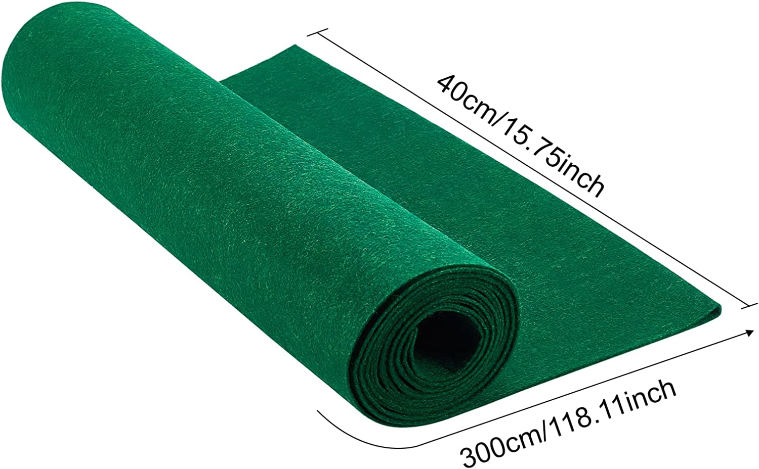 10FT 15.75 Inch Wide Green Felt Fabric Sheet St Patrick's Day Nonwoven Felt  Roll Padding Felt Fabric for Cushion DIY Craft Patchwork Sewing 0.9mm Thick  