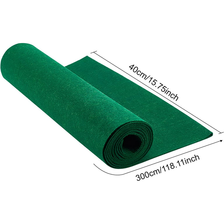 10FT 15.75 Inch Wide Green Felt Fabric Sheet St Patrick's Day Nonwoven Felt  Roll Padding Felt Fabric for Cushion DIY Craft Patchwork Sewing 0.9mm Thick  