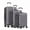 Dark Gray, variant on GIANNA Set of 3 Hardside Luggage, Expandable Rolling Luggage with TSA Lock and Spinner Wheels, Black