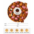 thumbnail image 6 of 15 Inch Round Placemats Set of 6, Pink Pumpkin Fall Non Slip Heat Insulation PP Table Mats, Thanksgiving Maple Leaves Autumn Washable Place Mats for Kitchen Dining Party Table Decor, 6 of 7