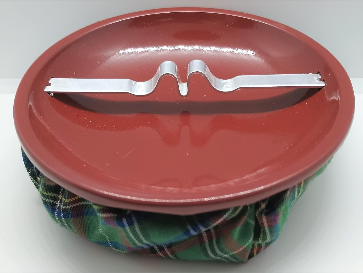 Vintage Style Plaid Sand Bean Bag Ashtray (Redtopgreenbottom)
