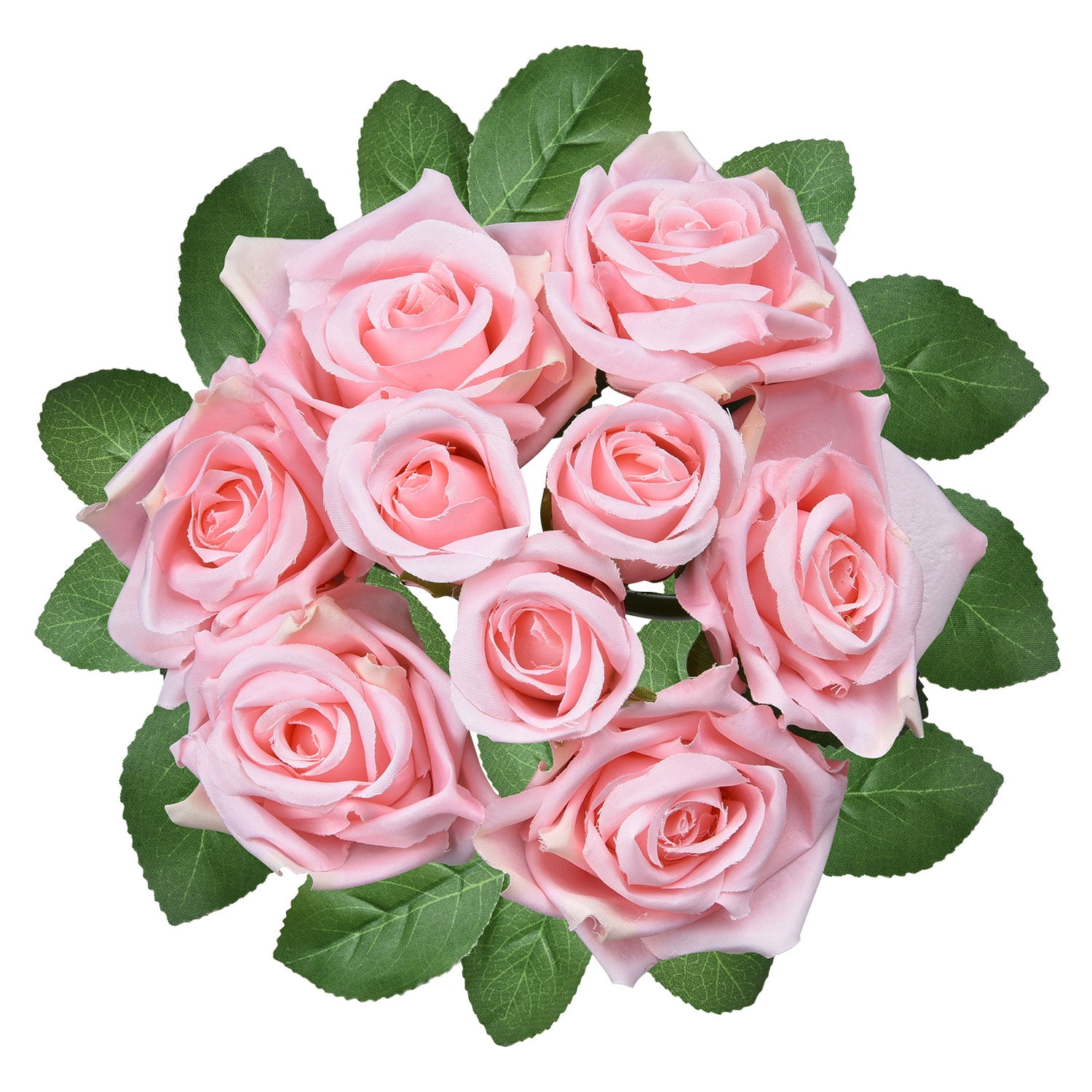 6 Heads Open Rose Bouquet Premium Fake Silk Artificial Flowers Wedding Decor