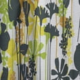 thumbnail image 4 of Designart 'Summer Meadow Pattern, Black silhouettes On White' Mid-Century Modern Curtain Panel, 4 of 5
