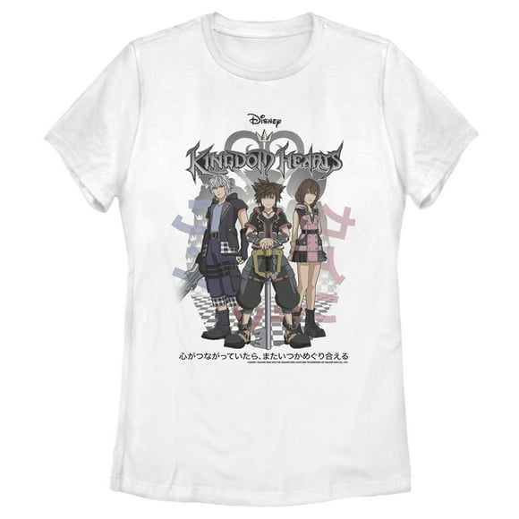 Women's Kingdom Hearts 3 Hero Group Shot  T-Shirt - White - Large