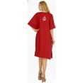 thumbnail image 2 of HAPPY BAY Women's Cover Ups Swimwear Ladies Swimsuit Coverup Beach Caftan Bikini Casual Summer Short Kaftans for Women 2X-3X Team Red Scarlet_AC779, 2 of 5
