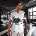 thumbnail image 3 of Wukai Family Of Sea Turtles Print Men's Short-Sleeved Mesh T-Shirt,Quick-Dry Short Sleeve Workout T-Shirt-X-Small, 3 of 8