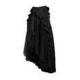 thumbnail image 3 of Uuszgmr Big Girls Youth Soild Gothic Ruffled Layered Tulle Tutu Costome Plus Size Skirt Wrap,Size:16-17 Years, 3 of 3