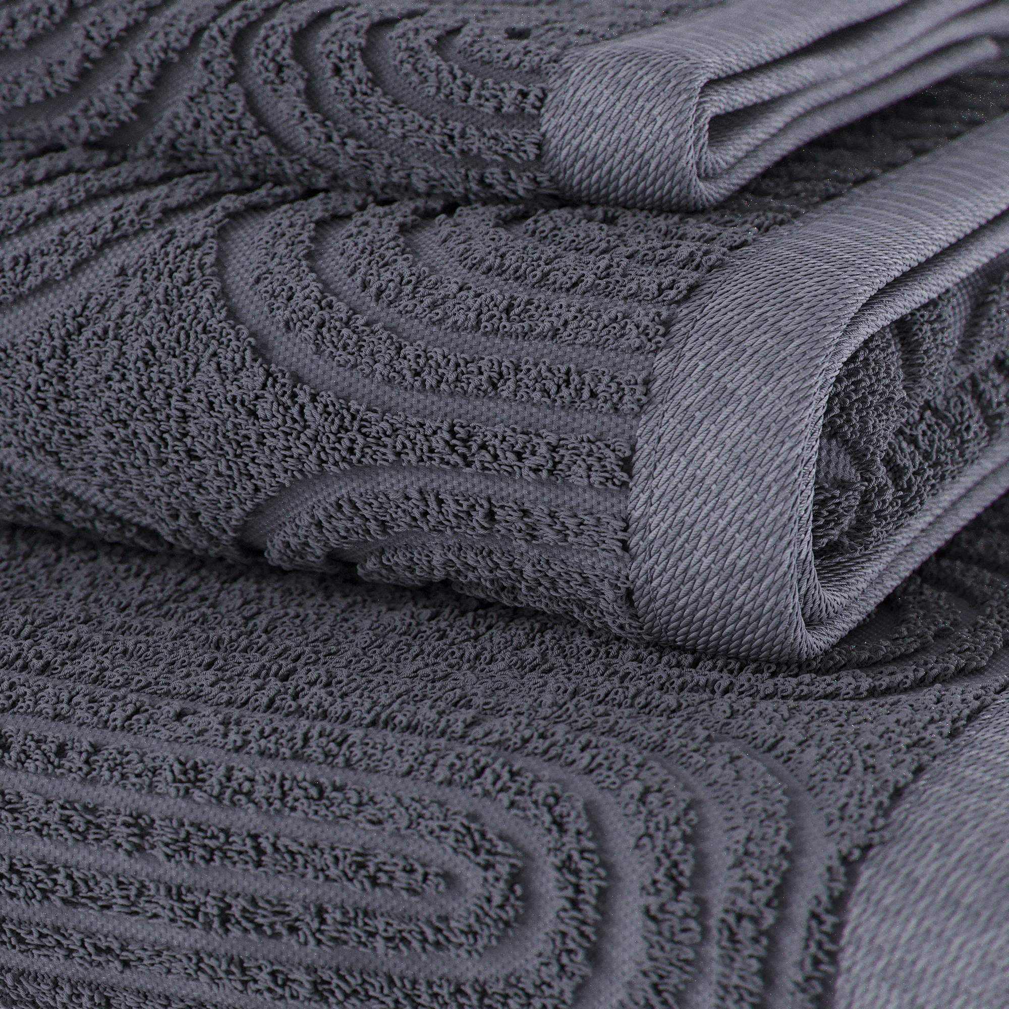 Beautiful by Drew Barrymore 6-Piece Textured Bath Towel Set photo 2