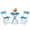Blue, variant on 3 Piece Bistro Set,Outdoor Patio Set,Anti-Rust Cast Aluminum Bistro Table Set for Balcony, Garden, Small Space