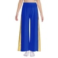 thumbnail image 6 of Doomiva Kids Girls Metallic Gold Praise Dance Dress with Pants Long Sleeve Full Length Liturgical Worship Tunic Blue 10, 6 of 7
