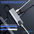 thumbnail image 3 of Hub USB C LINKON Negro 4K HDMI Ethernet 1000 Mbps y Carga Rápida 87W 5 en 1, 3 of 7