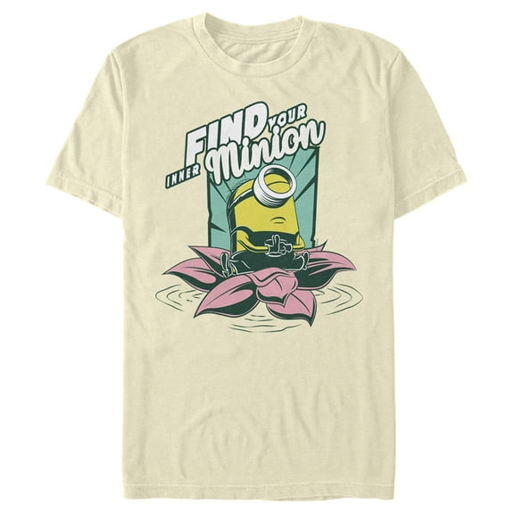 Men's Minions: The Rise of Gru Stuart Find Your Inner Minion  Graphic Tee Beige X Large