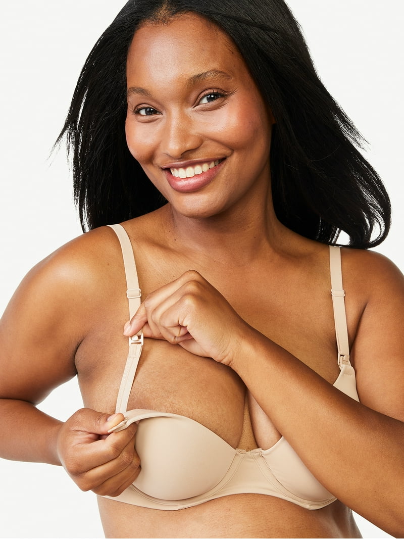 Joyspun Women's Maternity Nursing T-Shirt Bra with Flex Cup Sizes