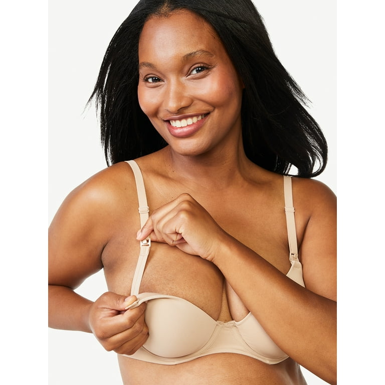 Joyspun Women's Maternity Nursing T-Shirt Bra with Flex Cup, Sizes