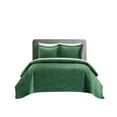 thumbnail image 5 of Chic Home Tiana 3-Piece Geometric Quilt Set, King, Green, 5 of 5