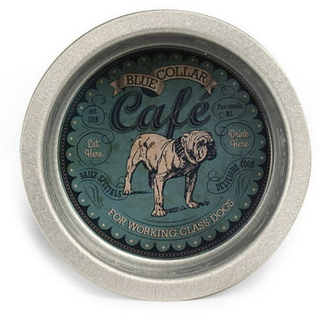- Pet Champion Old Collar Caf 3 Quart Galvanized Steel Feeding Bowl