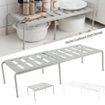 thumbnail image 1 of CNKOO Expandable Cupboard Shelf 36cm to 69cm Kitchen Cupboard Shelf Organiser Multi-Function Storage Rack for Kitchen Cabinets  Counter-Tops  Pantries (Grey, 1 of 10