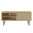 thumbnail image 6 of Media TV Stand Console Table, Brown Oak, Wood, Living Room Lounge Cafe Lobby Hospitality Restaurant, Modern Contemporary HB34356, 6 of 8